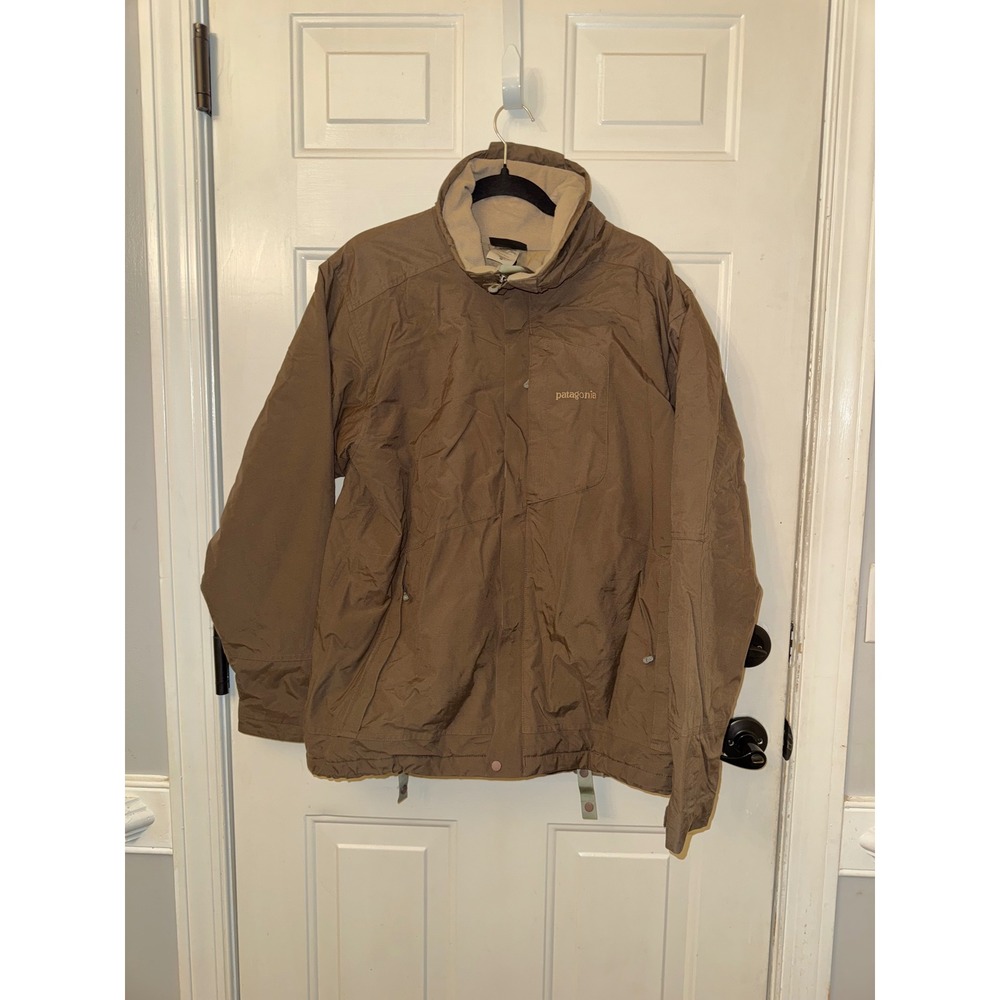 Patagonia Infurno Jacket Mens Medium Brown Fleece Lined Hooded Parka 30400F6